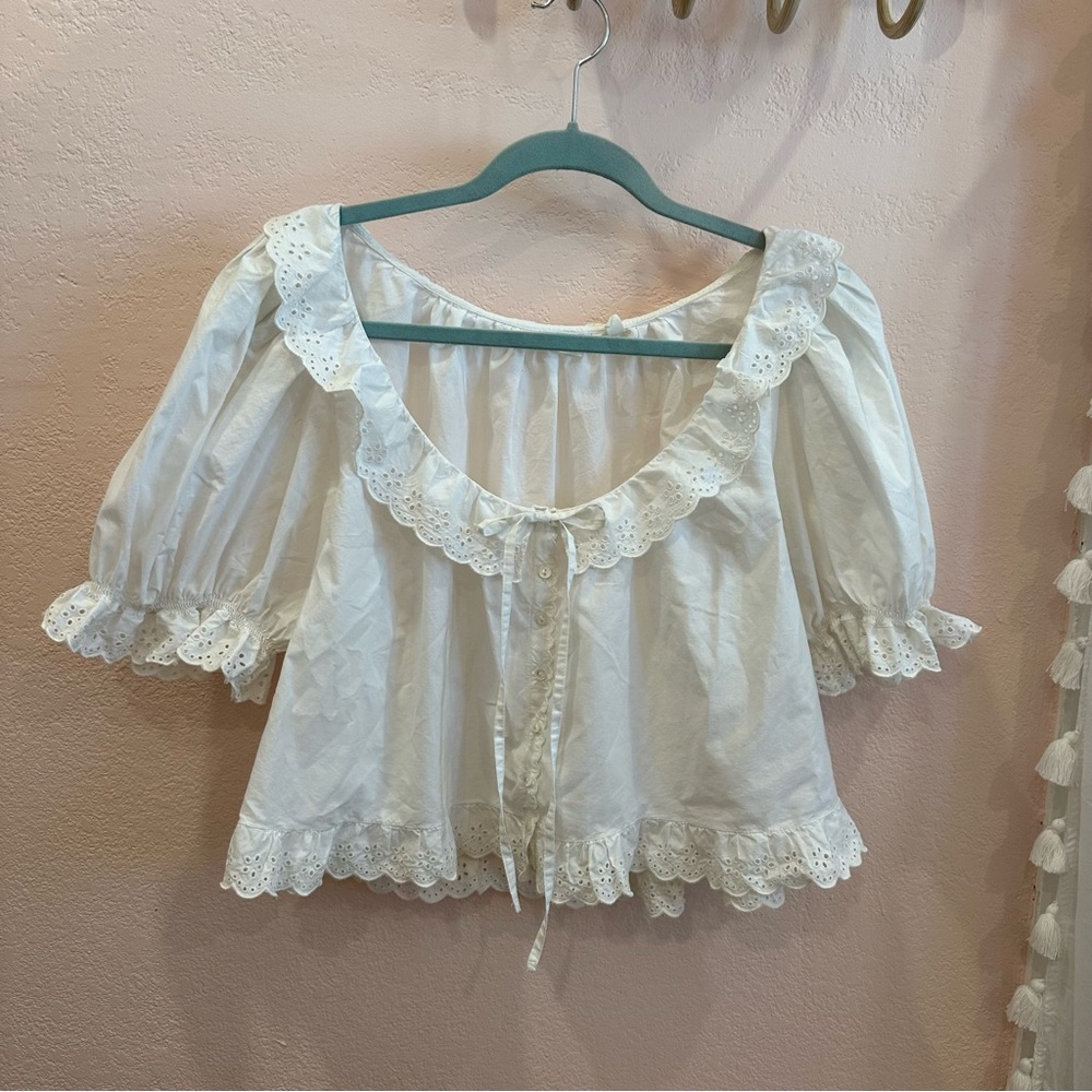 Doen White Lace Blouse